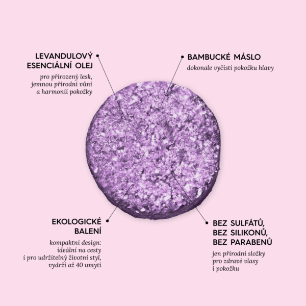 Levandulový šampuk pro hebké a lesklé vlasy