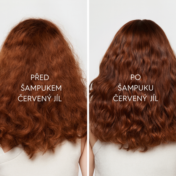 Šampuk s červeným jílem pro silné vlasy