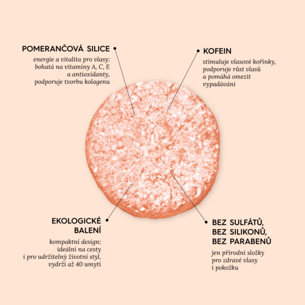 Mini šampuk s pomerančem a kávou 2v1