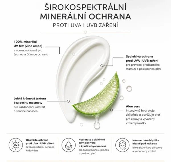 Aloés Opalovací krém na obličej SPF30